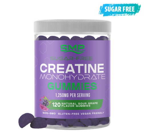 [GUM102458] Sugar Free Natural Sour Grape Creatine Monohydrate Gummies 1250mg, 4g