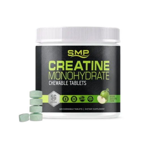 [TAB102636] Sugar Free Natural Sour Green Apple Creatine Chewable Tablets, 1.25g