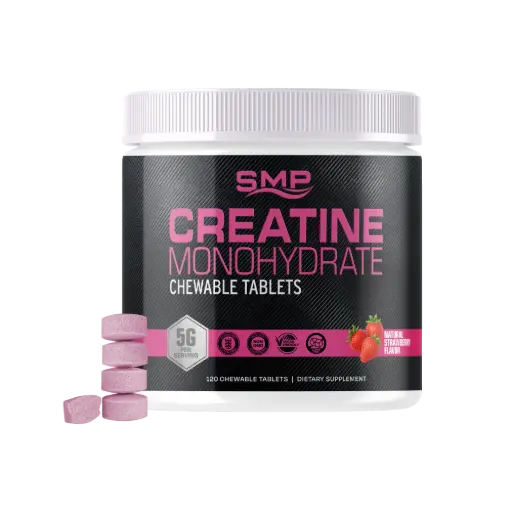 [TAB102637] Sugar Free Natural Sour Strawberry Creatine Chewable Tablets, 1.25g
