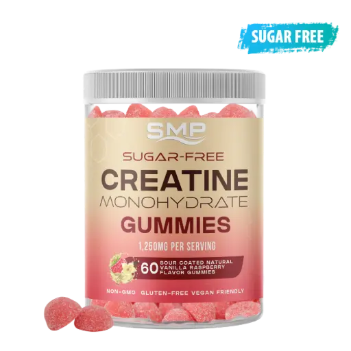 [GUM102705] Sugar Free Natural Vanilla Raspberry Creatine Gummies 1.25g